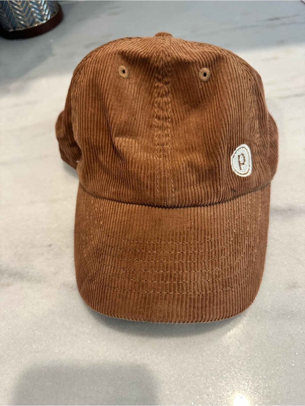 Pure Barre Corduroy Baseball Cap in Brown - Unbranded